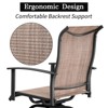 Karl Home | Black Metal Frame Swivel Outdoor Bar Stool Set of Two - 3 of 4