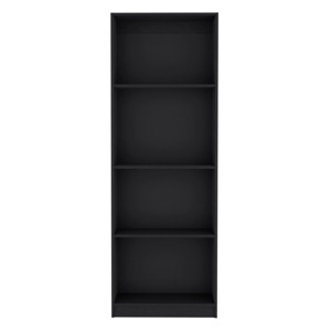 GlasFlength Decorative Storage Cabinets Modern Accent Storage Cabinet with 4 Shelf Free standing Cabinet for Living Room, Black, 24.7"*11.7"*71.1" - 1 of 4