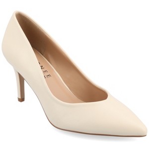 Journee Collection Women's Gabriella Narrow Width SuperNatural Shades Slip On Pointed Toe Pumps - 1 of 4