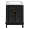 CIPACHO 24" Black Modern Bathroom Vanity with Sink - Solid Wood Frame, 2 Soft-Closing Doors & Adjustable Shelf - 4 of 4