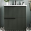 Akoasm 30 in. W Bathroom Vanity with Ceramic Sink and Full-Extension Drawers-Green - 3 of 4
