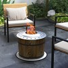 Outsunny Smokeless Fire Pit, 20" Barrel Style Wood Burning Firepit with Mat, Magnesium Oxide - 2 of 4