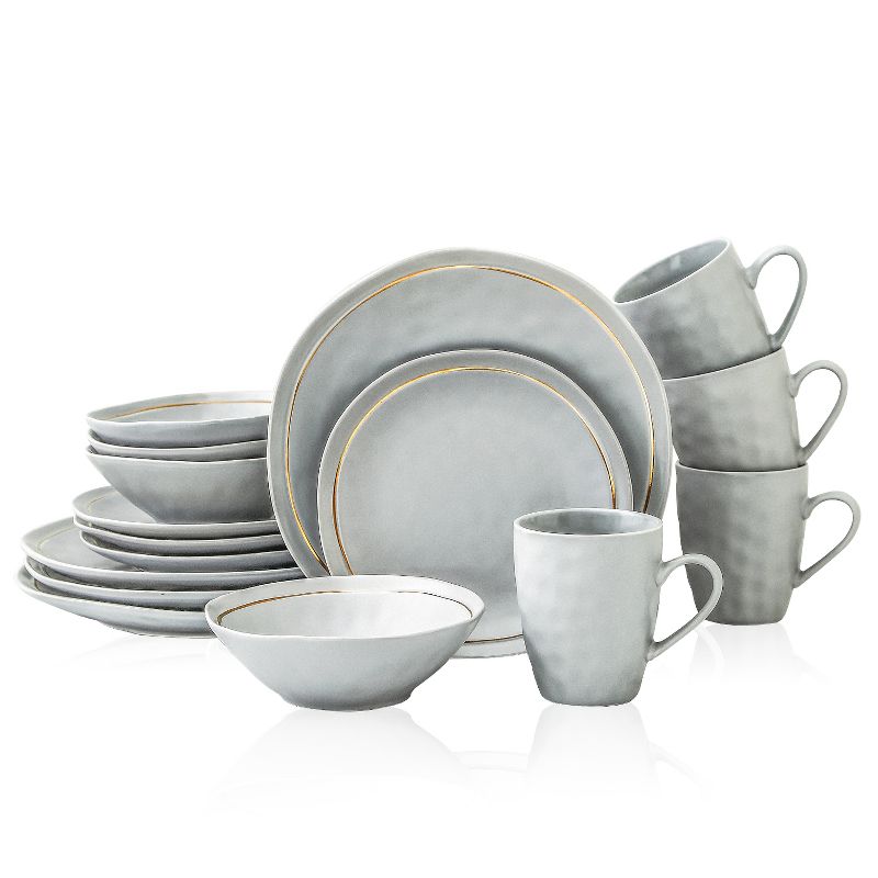 Stone Lain Clara 16-Piece Porcelain Dinnerware Set, Service for 4, 1 of 7