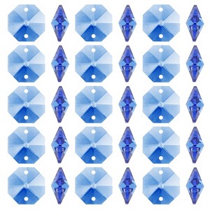 Unique Bargains Hanging Ornament DIY Craft Prisms 2 Holes Octagon Suncatchers 0.55" 100 Pcs - 1 of 4