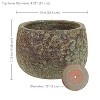 Sunnydaze Round Lava Finish Ceramic Planter - Green Distressed Ceramic - 10" Round - Set of 2 - image 3 of 4