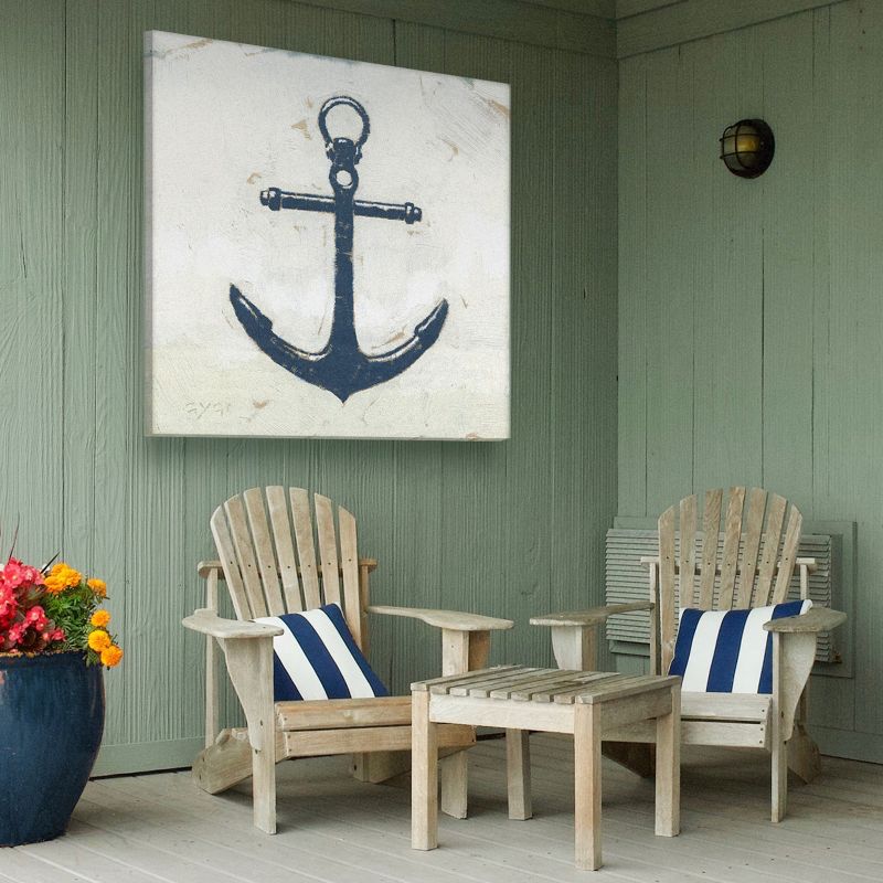 Sullivans Darren Gygi Anchor Silhouette Giclee Wall Art, Gallery Wrapped, Handcrafted in USA, Wall Art, Wall Decor, Home Décor, Handed Painted, 2 of 5