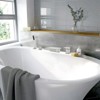 Cobbe Brushed Nickel Bathroom Tub Faucet with Handheld Shower and 7.87-Inch Wide Waterfall Tub Filler Single Handle 4-Hole Installation - 2 of 4