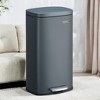 Trash Can with Lid, 8 Gallon Garbage Can, Stainless Steel Small Waste Bin with Step Pedal and Inner Bucket, Soft Close, Kitchen - 3 of 3