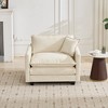 SeaCamel Cloud Ottoman, Modern Sectional, Living Room Bedroom & Apartment, Comfy Double Layer, Breathable Chenille, Beige - 4 of 4