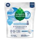Seventh Generation Natural Dishwasher Detergent Packs Free & Clear - 45ct/28.5oz