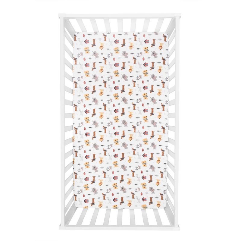Trend Lab Dog Park Flannel Fitted Crib Sheet, 3 of 7