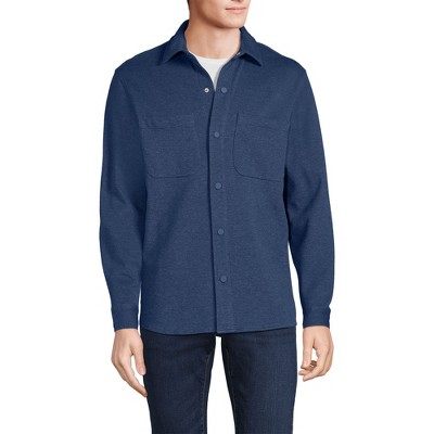 Lands' End Men's Knit Long Sleeve Overshirt