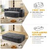 PAGED Foldable Sofa Convertible Sleeper Sofa Bed Deep Seat Sofa Couch with Functional Blanket and 2 Soft Pillows for Living Room - 3 of 4