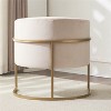 CIPACHO Upholstered velvet chair Gold metal bracket, medieval living room office tea room lounge chair with curved backrest - 2 of 4