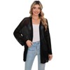 Coolmee Crochet Cardigan for Women Sleeve Open Front Lightweight Lace Boho Cover Up With Pocket - 2 of 4