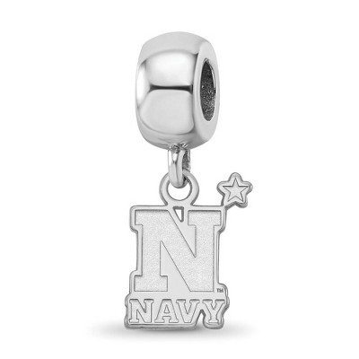 Black Bow Jewelry Sterling Silver Navy Midshipmen NCAA Bead Charm
