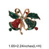 Unique Bargains Christmas Brooches Alloy Dripping Wax Red Green 1.65"x2.24" 1 Pc - 3 of 4