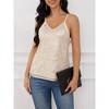 MISSKY Womens Tank Tops Casual Fashion V Neck Strappy Sequin Sparkle Shimmer Camisole Sleeveless Tanks Tops - 4 of 4