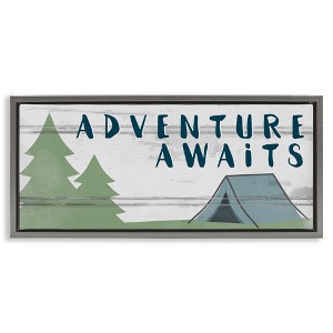 Stupell Industries Adventure Awaits Camping Scene, 25" x 11" - 1 of 4