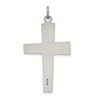 Black Bow Jewelry Men's Sterling Silver Antiqued Woodgrain Cross Pendant, 23 x 45mm - 3 of 4