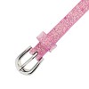 INSPIRE CHIC Women's Shinny Sparkly Bling Extra Thin Skinny PU Leather Waist Belts 1 Pc - 2 of 4