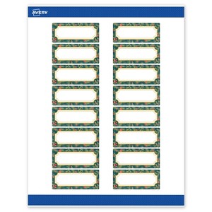 Avery Labels, 1" x 2-5/8", Gold-Teal Berries, Matte, 160ct - 1 of 4