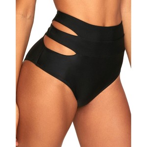 Adore Me Women's Demi High Waisted Swimwear Bottom - 1 of 4