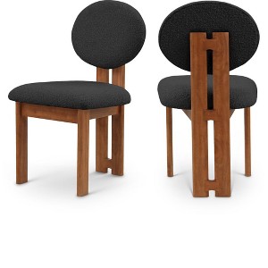 Meridian Furniture,Napa Boucle Fabric Dining Chair, Set of 2 - 1 of 4
