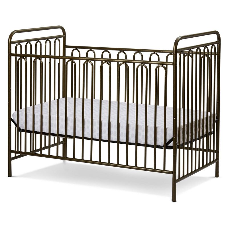 L.A. Baby Trinity 3-in-1 Convertible Full Sized Metal Crib - Golden Nugget, 3 of 6