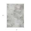 Silver Gray And Ivory Abstract Washable Indoor Outdoor Area Rug - 3 of 4