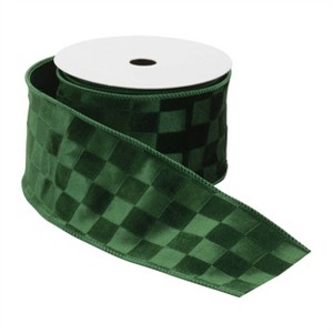 Checkered Texture Wired Ribbon (Set of 2) - 1 of 3