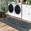 Boho Print Washable Rugs Non Slip Low Pile Vintage Floral Traditional Carpet for Living Room - 2 of 4
