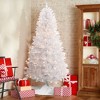 LuxenHome 6.5' Pre-Lit Artificial White Christmas Tree Holiday Decoration with Metal Stand - 3 of 4