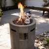 20" 32000 BTU Outdoor Gas Fire Pit, CSA Certified, with Lava Stones & Rain Cover, MGO Stone Finish, Perfect for Patio & Garden Use - 3 of 4