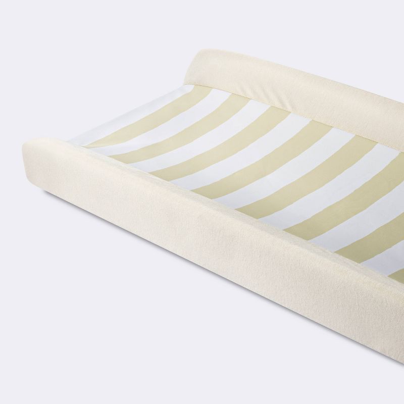 Wipeable Changing Pad Cover - Khaki Stripes - Cloud Island&#8482;, 1 of 5