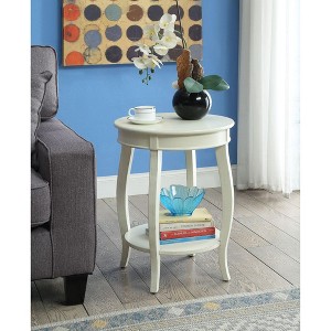 NicBex 18"W Round Sofa Table with Storage Shelf Space-Saving Couch Table for Small Spaces - 1 of 4