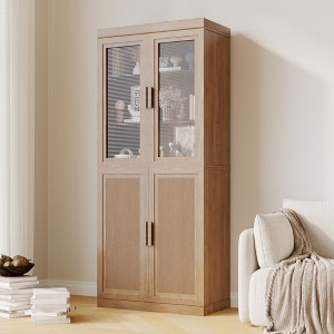 This Glass - Door Storage Cabinet Is Stylish And Elegant, With A Large - Capacity Storage Space. It Is Practical And Beautifu - 1 of 4