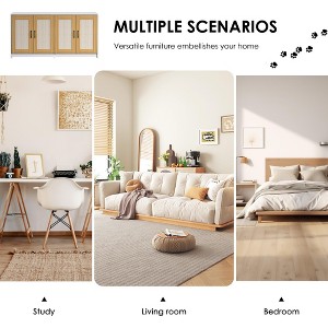 Cat Litter Box Enclosure for 2 Litter Boxes, 47 in Hidden Litter Box Enclosure with Double Room - 1 of 4