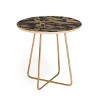 Marta Barragan Camarasa Tropical Night Heat Side Table Round Black/Gold - Deny Designs: Gold Frame, Living Room Accent - image 3 of 4