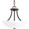 Progress Lighting Gather Collection, 2-Light Semi-Flush Mount, Brushed Nickel, White Etched Glass Shade - 3 of 4