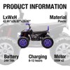 24 Volt Kids ATV Ride-On, Electric Dual 4 Wheeler with 2-Seater, Ride on Toys for Big Kids with LED Lights, Music, High Low Speed - 4 of 4