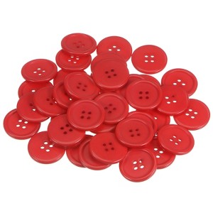 Unique Bargains Resin DIY Craft Flat 4-Hole Sewing Buttons 100 Pcs - 1 of 4