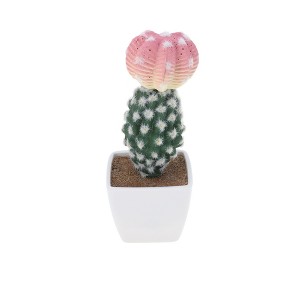 Unique Bargains Artificial Plants Mushroom-Top Cactus in Pot Plastic 3.03"x3.03"x7.87" 1 Pcs - 1 of 4