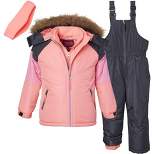 Pink Platinum Little Girls' Colorblock Snowsuit Set