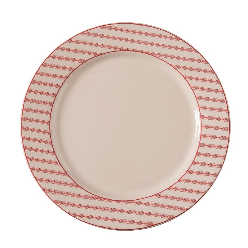 Transpac Dolomite 10.25 in. Multicolor Christmas Pine Charger Plate, 1 of 2