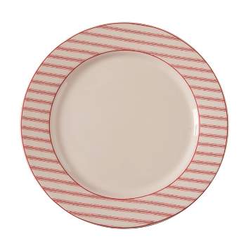 Transpac Dolomite 10.25 in. Multicolor Christmas Pine Charger Plate