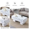 GlasFlength Rectangular Coffee Table, Modern and Stylish Design, Suitable for Living Room, Patio, Bedroom, White, 43.3" * 21.6" * 7.8" - 4 of 4
