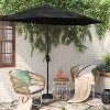 8.83'x7.81' Half-Circle Outdoor Patio Market Umbrella with Black Pole - Room Essentials™ - 2 of 4