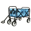 YONWAY Foldable Utility Wagon Grocery Beach Cart with Strapping System and Creative Print Pattern, Camping Shopping,Supports 225 lbs - 2 of 4
