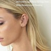 Lightweight gold hoop earrings, hinged huggies for lobe, cartilage, helix. silver, black. Set of 1 - 5 pairs. - 2 of 4